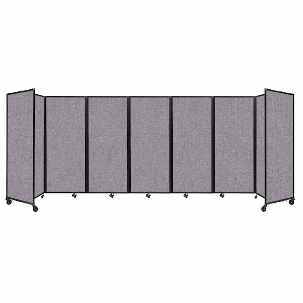 Versare Room Divider 360 Folding Portable Partition 19'6" x 6'10" Cloud Gray Fabric 1182708 - main